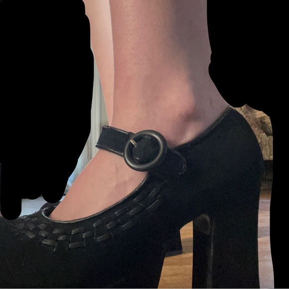 Rare Vintage Demonias Charade-8 platform velvet heels - Picture 6 of 6